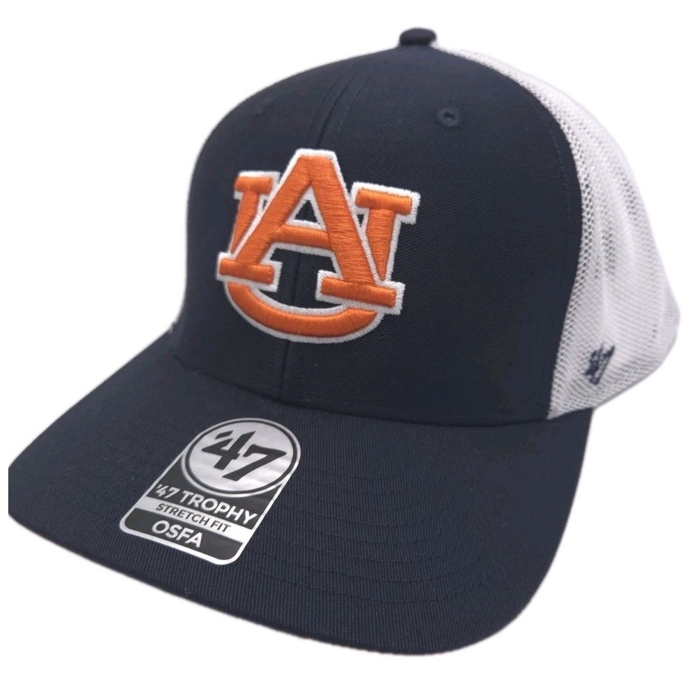 '47 Brand Auburn Tigers Basic Two-Tone Trophy Flex Fit Navy/White‎ Hat